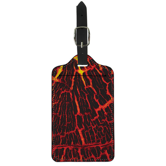 Lava Burning Print Luggage Tag