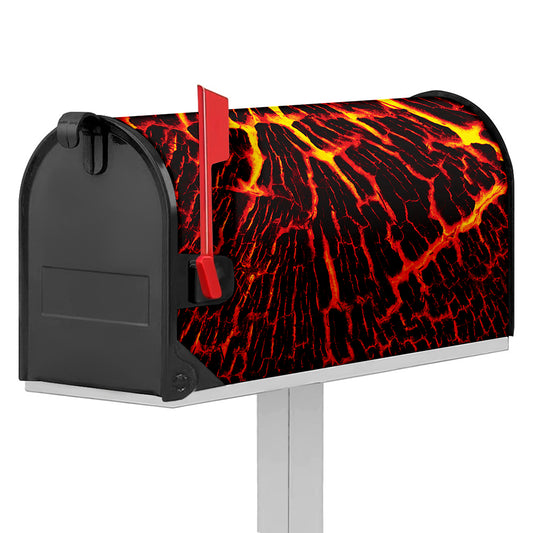 Lava Burning Print Mailbox Cover