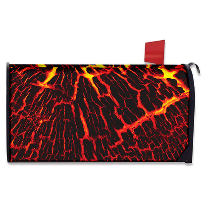 Lava Burning Print Mailbox Cover