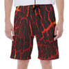 Lava Burning Print Men's Beach Shorts