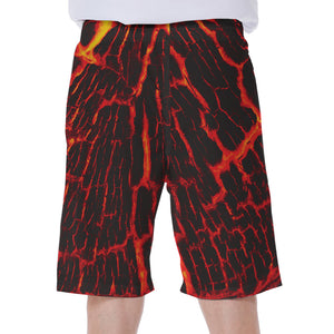 Lava Burning Print Men's Beach Shorts