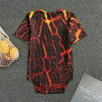 Lava Burning Print Men's Bodysuit