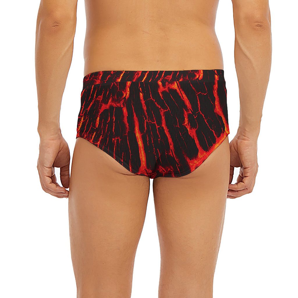 Lava Burning Print Men's Briefs