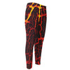 Lava Burning Print Men's Compression Pants