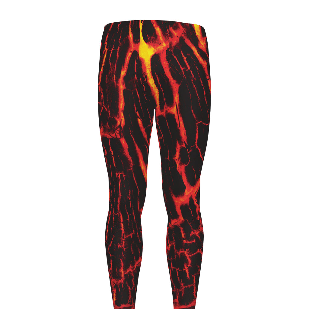 Lava Burning Print Men's leggings