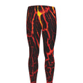 Lava Burning Print Men's Leggings