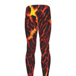 Lava Burning Print Men's leggings