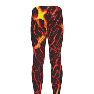 Lava Burning Print Men's leggings