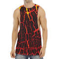 Lava Burning Print Men's Muscle Tank Top