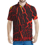 Lava Burning Print Men's Polo Shirt