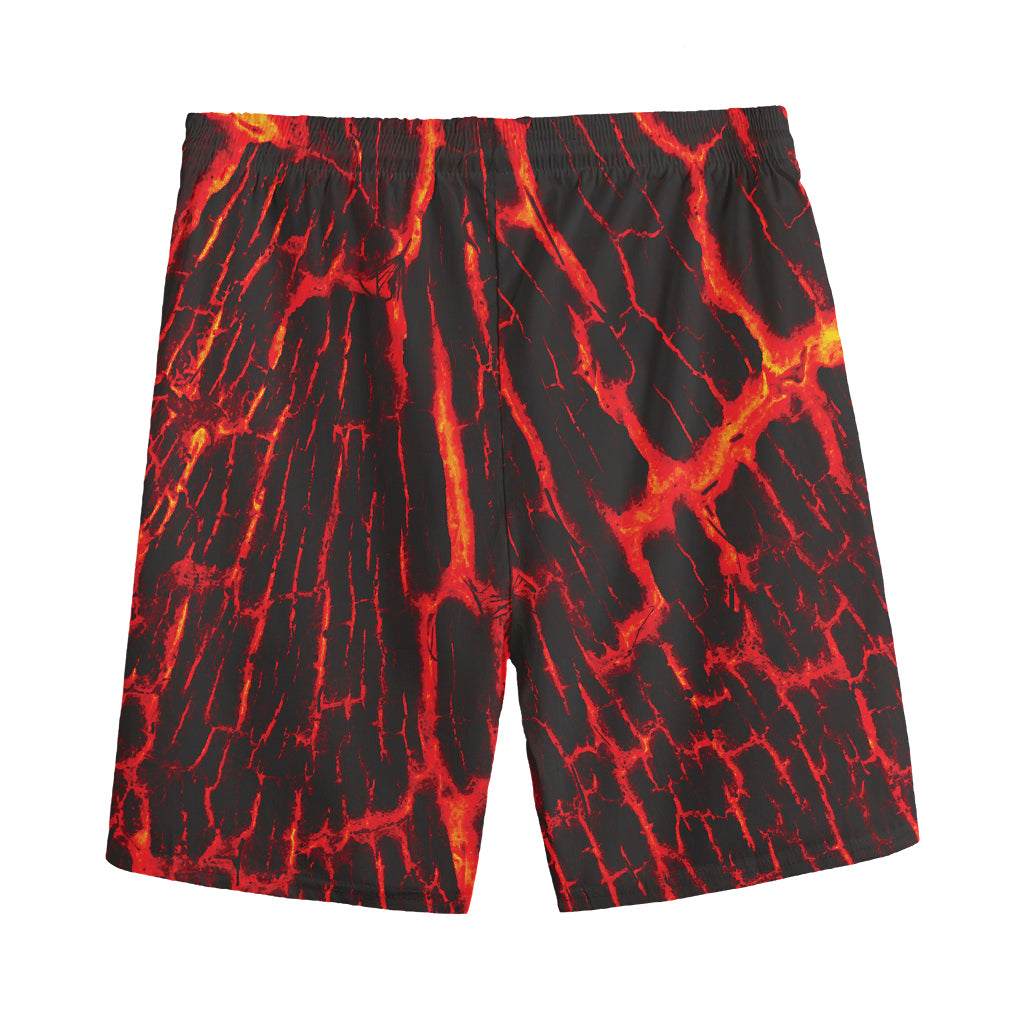 Lava Burning Print Men's Sports Shorts