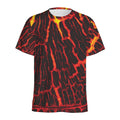 Lava Burning Print Men's Athletic T-Shirt