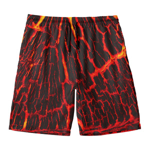 Lava Burning Print Men's Swim Trunks