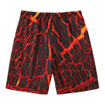 Lava Burning Print Men's Swim Trunks