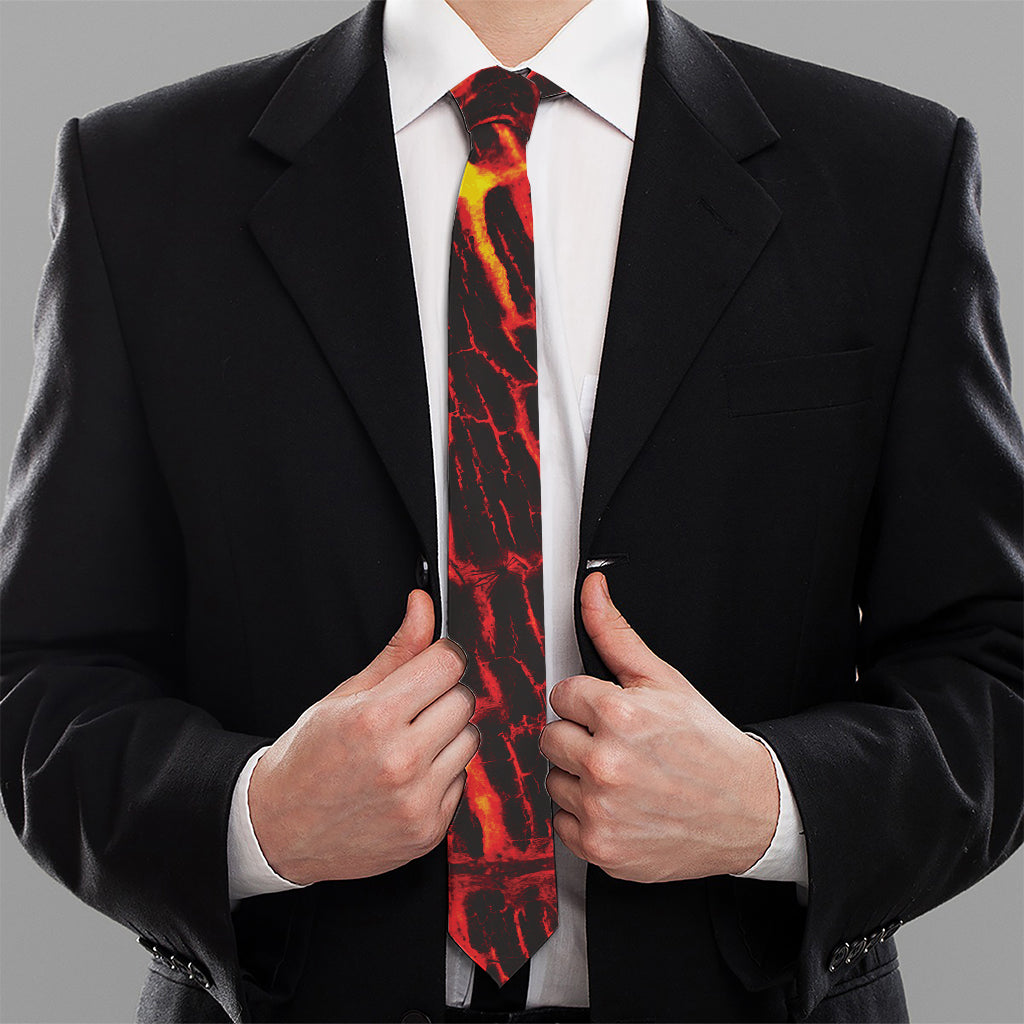 Lava Burning Print Necktie