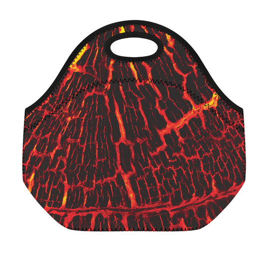 Lava Burning Print Neoprene Lunch Bag