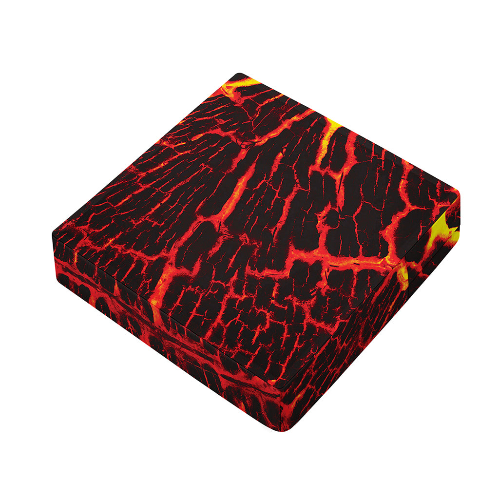 Lava Burning Print Outdoor Seat Cushion Cover