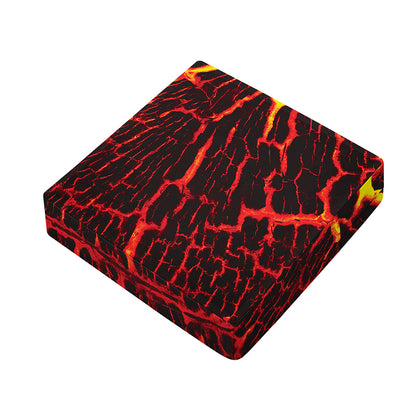 Lava Burning Print Outdoor Seat Cushion Cover