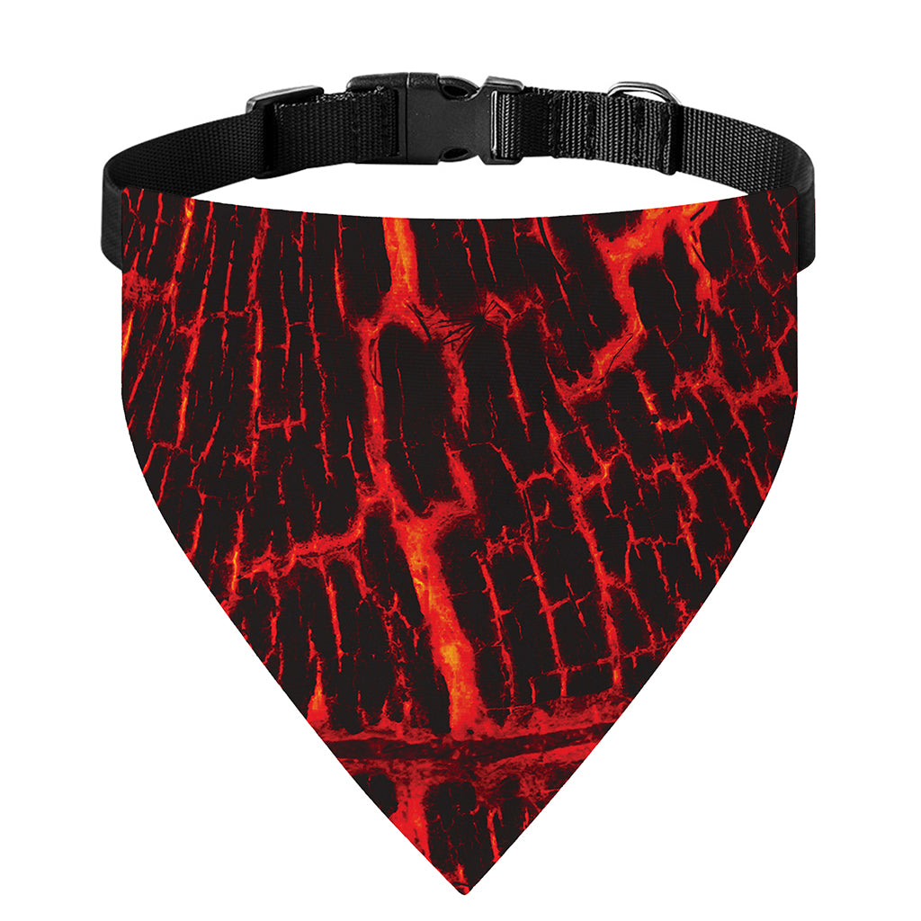 Lava Burning Print Over The Collar Dog Bandana