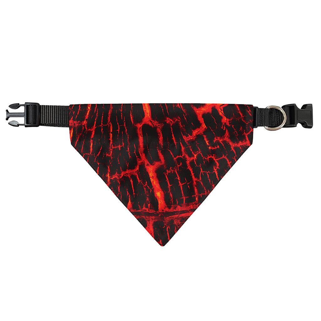 Lava Burning Print Over The Collar Dog Bandana
