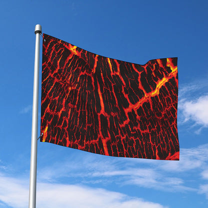 Lava Burning Print Polyester Flag