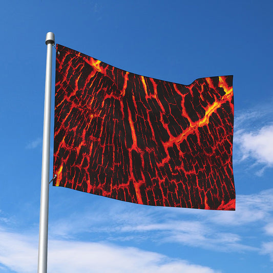 Lava Burning Print Polyester Flag