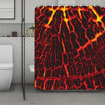 Lava Burning Print Polyester Shower Curtain