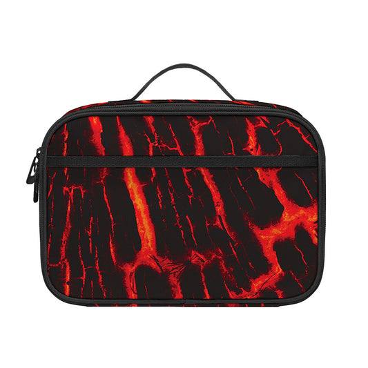 Lava Burning Print Portable Lunch Bag