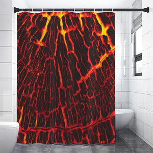 Lava Burning Print Premium Shower Curtain