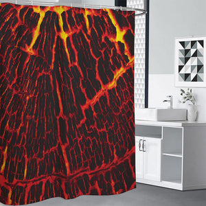 Lava Burning Print Premium Shower Curtain