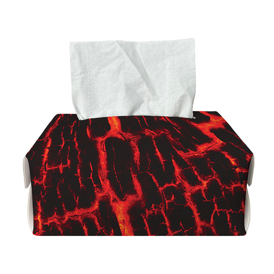 Lava Burning Print Rectangle Tissue Box Cover