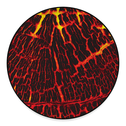 Lava Burning Print Round Floor Mat