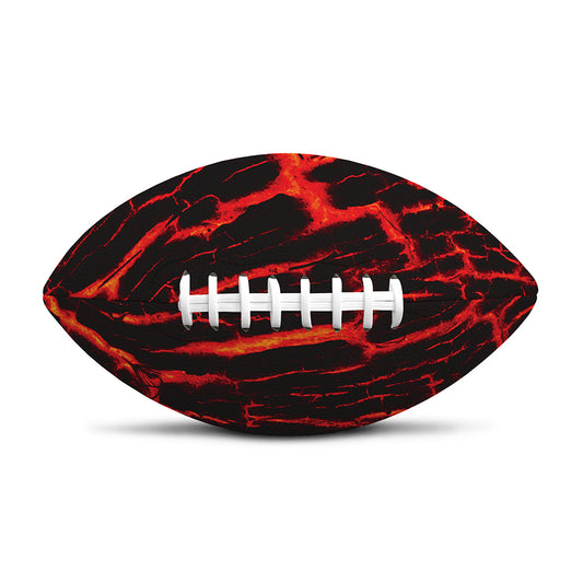 Lava Burning Print Rugby Ball