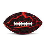 Lava Burning Print Rugby Ball