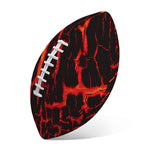 Lava Burning Print Rugby Ball