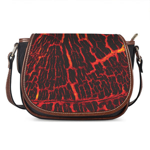 Lava Burning Print Saddle Bag