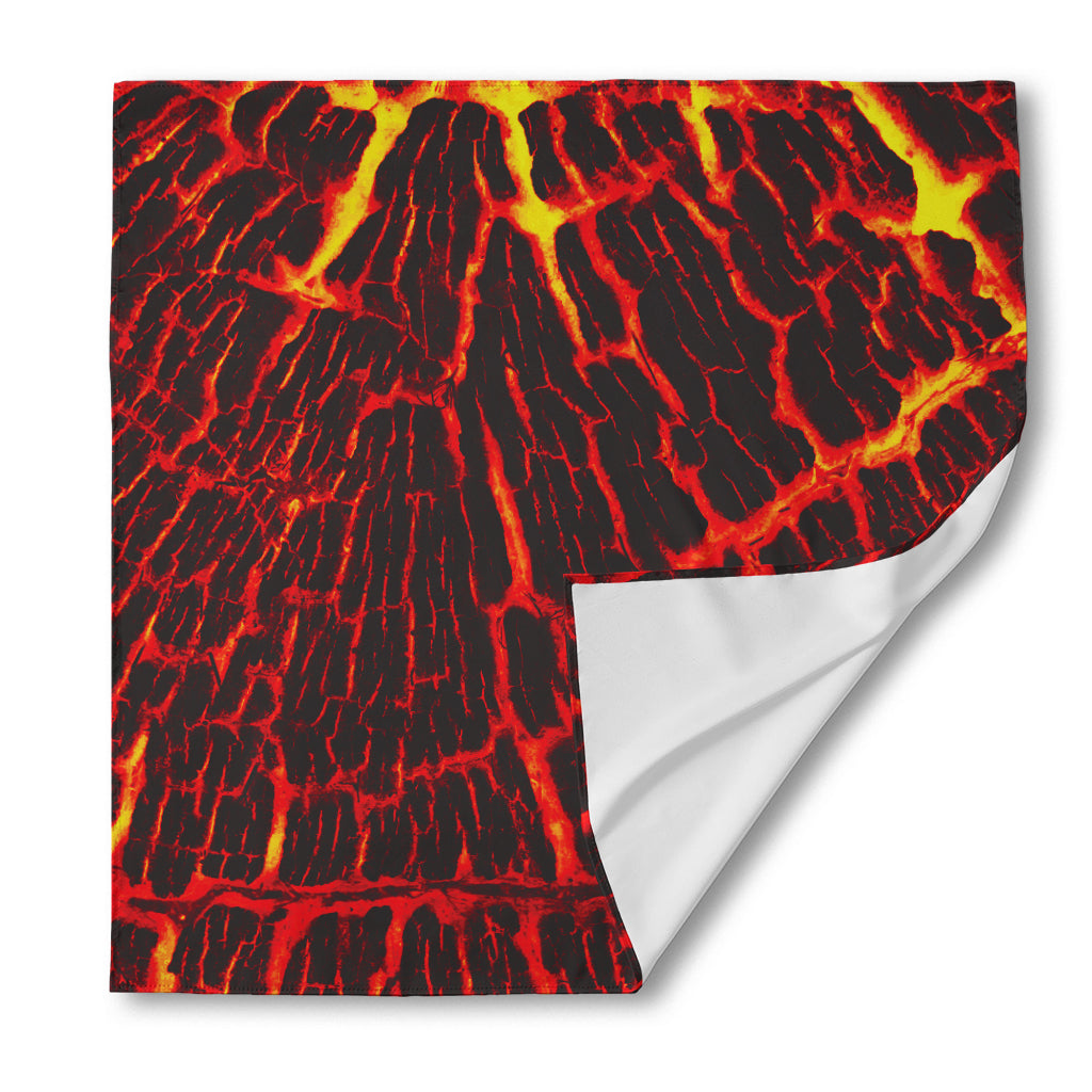 Lava Burning Print Silk Bandana