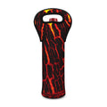Lava Burning Print Single Neoprene Wine Tote