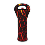Lava Burning Print Single Neoprene Wine Tote