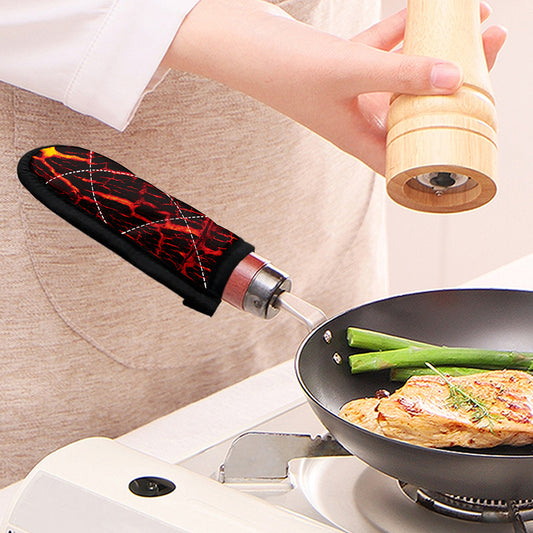 Lava Burning Print Skillet Handle Cover