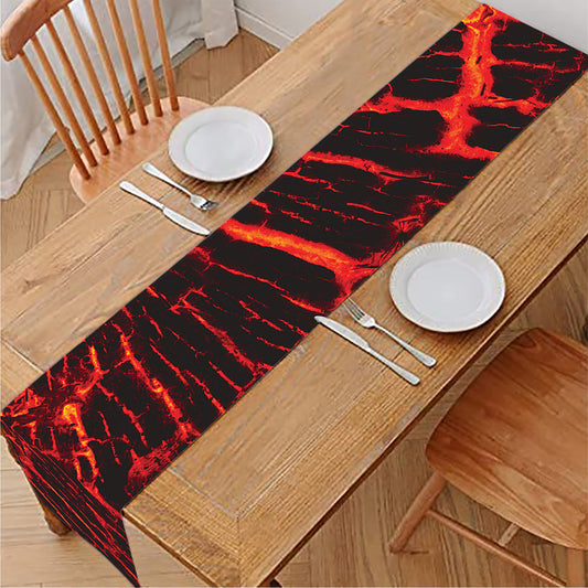 Lava Burning Print Table Runner