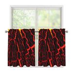 Lava Burning Print Tier Curtains