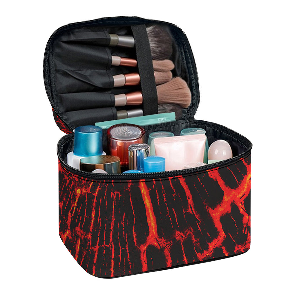 Lava Burning Print Travel Makeup Bag