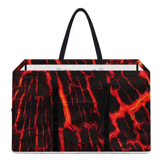 Lava Burning Print Utility Tote Bag