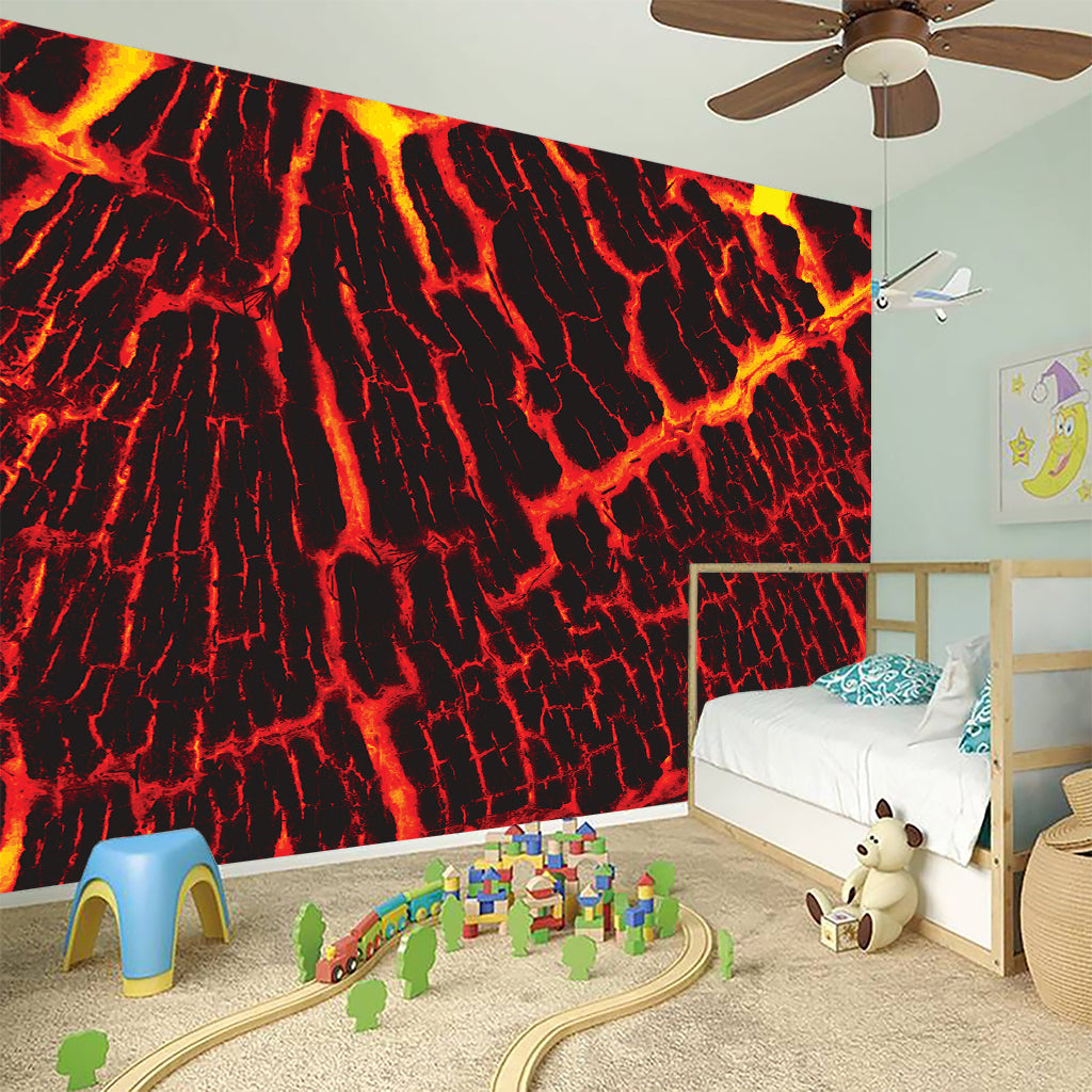 Lava Burning Print Wall Sticker