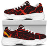 Lava Burning Print White Chunky Shoes