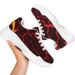 Lava Burning Print White Chunky Shoes