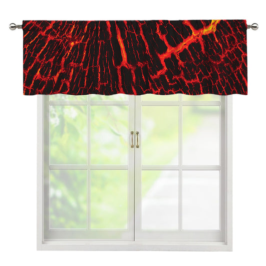 Lava Burning Print Window Valance