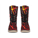 Lava Burning Print Winter Boots