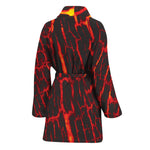 Lava Burning Print Women's Bathrobe